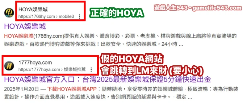 真假網站要小心風險